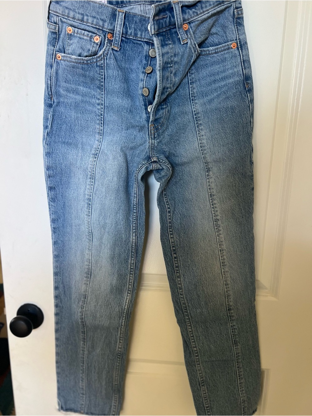 GAP Light Blue Cheeky Straight High Rise Jeans